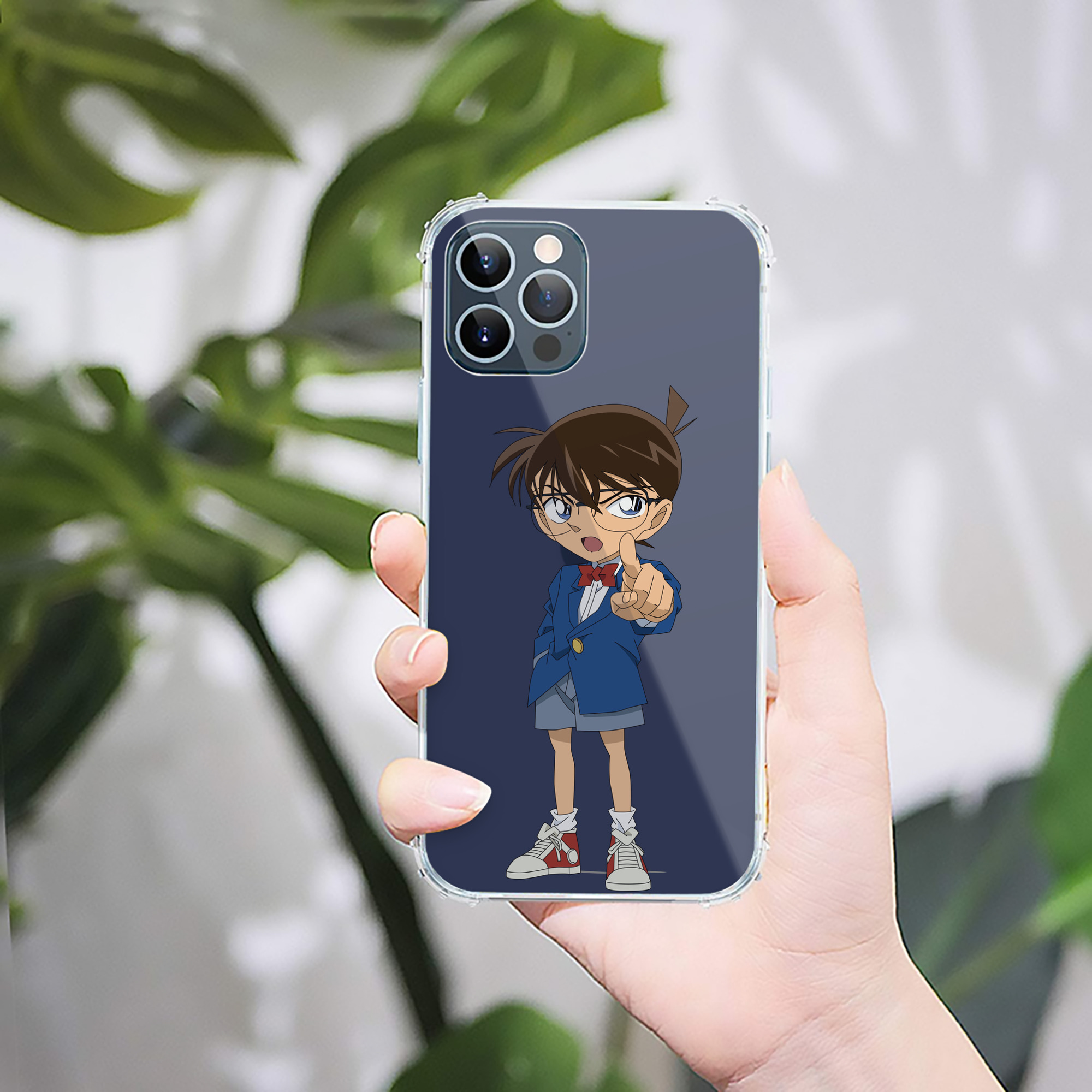 （画像用） 名探偵コナン 江戸川 コナン Detective Conan Conan Edogawa 【iPhone 12シリーズ対応】透明スマホケース（クリアソフトケース）